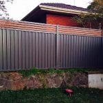 colorbond fence with slats top breezeway