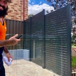 aluminium screening pool fencing
